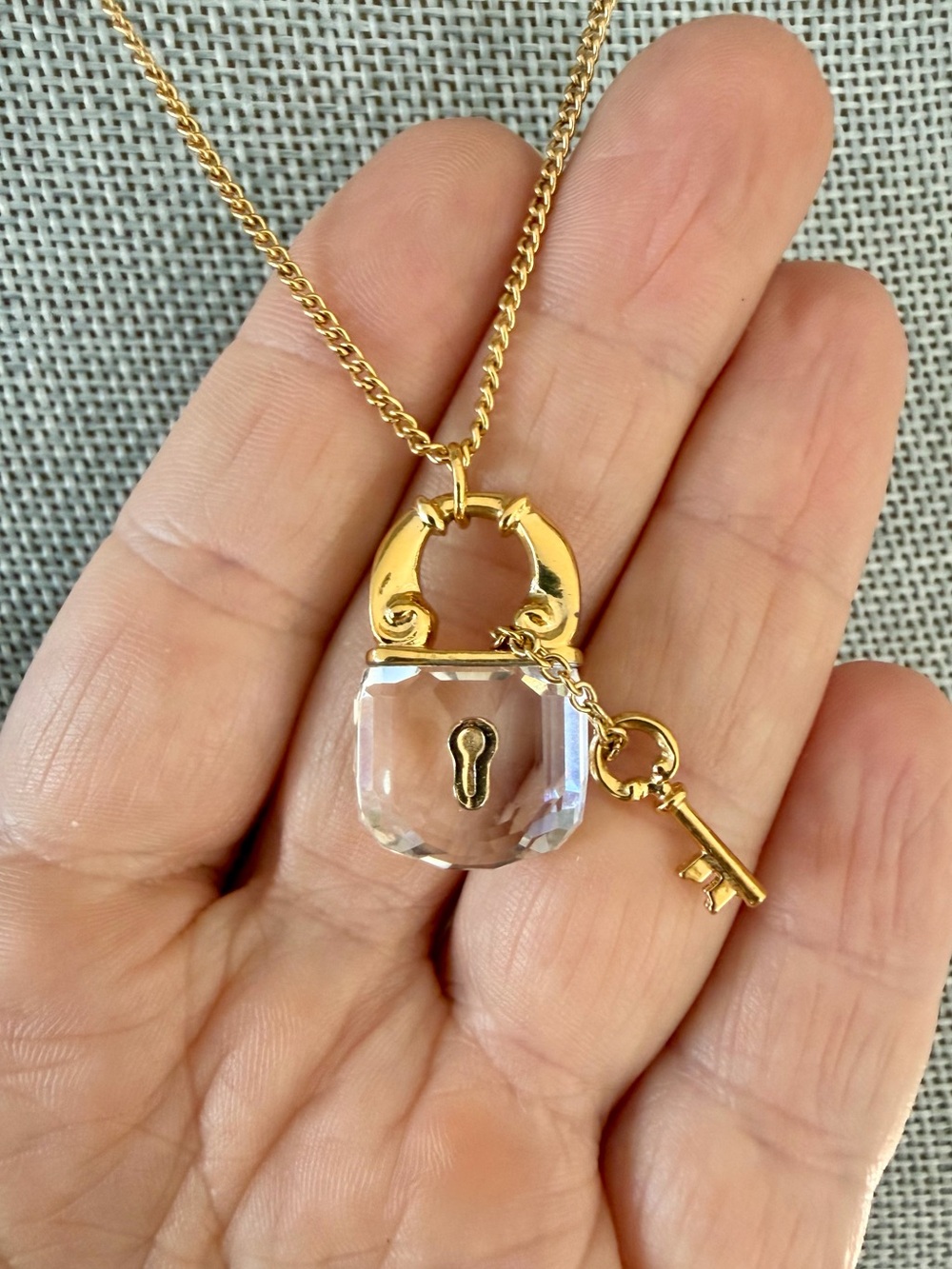 Swarovski Crystal Memories Lock & Key Necklace